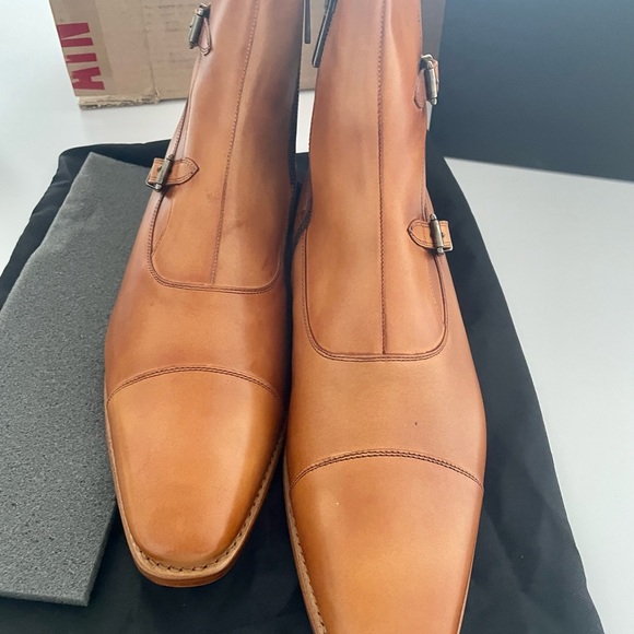 Dapper Lane “Octavian” Hand Crafted Leather Boots - 11.5 - Picture 4 of 7